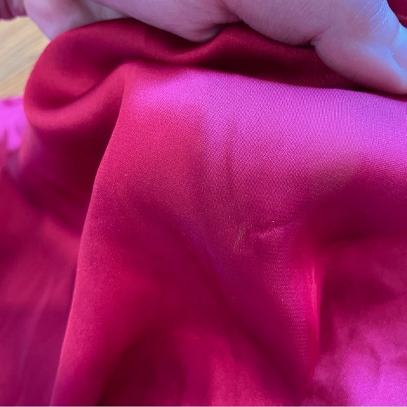 OLD TAG TORRID Plus Size Raspberry Red Beaded Sequin Satin Kimono Sleeve Blouse - Picture 12 of 16